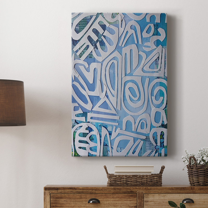 Santorini - reproduction sur toile tendue, H 60 po x l 40 po x P 1 po
