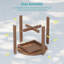 Table d'appoint ronde en bois et plastique PEHD - Table d'appoint d'extérieur durable pour patio, jardin et balcon-1642469412
