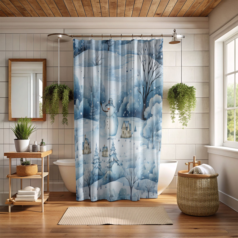 Rideau de douche Icy Wonderland - Premium, H 74 po x l 71 po