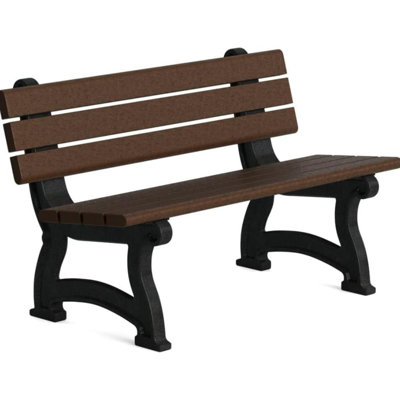 Aspen 4-Bench - Durable, Weather-Resistant, Rot-Proof, Ergonomic Design, Compact 4-Ft Size,  For Patios, Parks & Gardens (Brown)