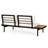 Elegant 2 Seater - Left Side. Made With Wood Slats & Iron Frame. Cream Water- Cushions. 100% Fabric. Add A Touch Of Class To Your Home Side Couch, Wood, Frame, Bedding