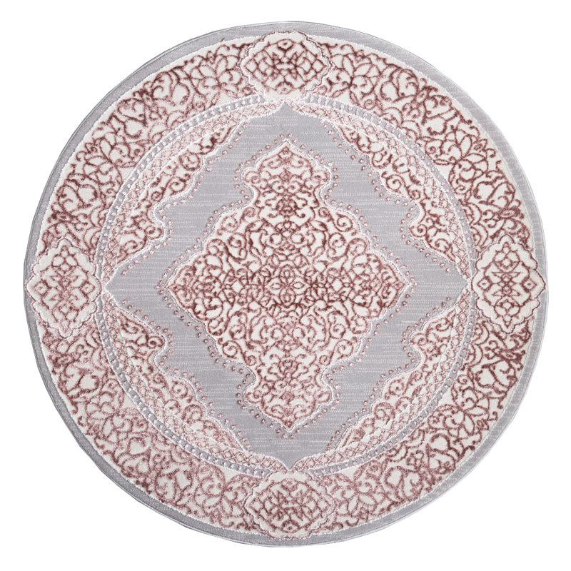 Biagiano Abstract Kilim Indoor / Outdoor Area Rug, Round 120cm