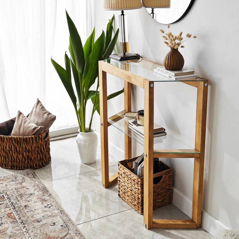 Commode Bellest, chêne moderne, 33,5 po x 33,5 po x 12,2 po | Fabrication 100% bois de pin massif | Design élégant pour les chambres contemporaines | Solution de rangement durable et élégante | Parfait pour organiser les vêtements et les accessoires