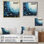 Bleu sarcelle blanc Mid Century Minimalist Rain I - impression-1440404084-1440404360