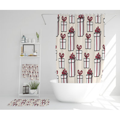 Nazmin Polyester Shower Curtain Set