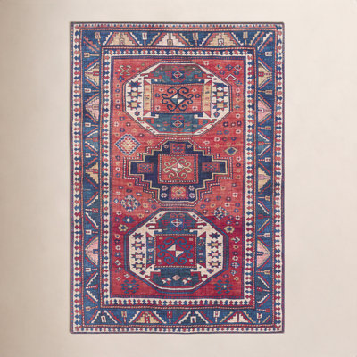 Broden Navy Red Oriental Rug