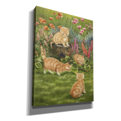 Chatons dans le jardin par Janet Pidoux