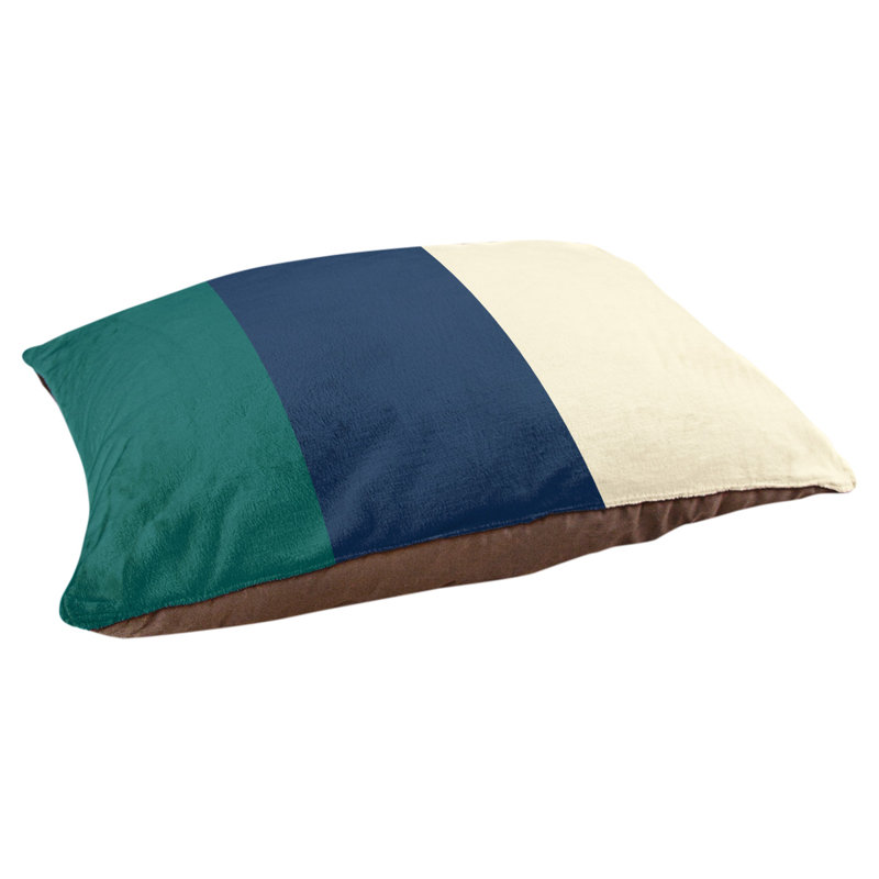 Coussin extérieur Phoenix, Très grand (l 50 po x P 40 po x H 17 po), Vert nord-ouest / bleu marine / crème
