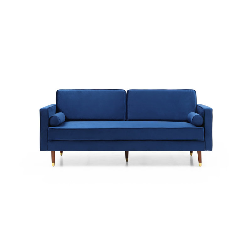 Finland 3 Seater Velvet Sofa, Navy