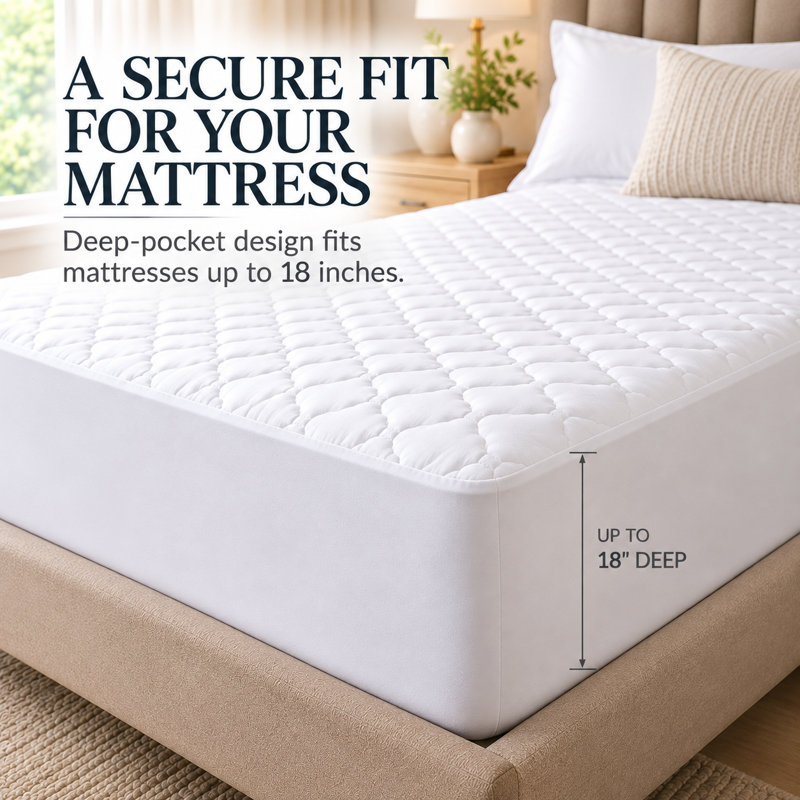 Protège-matelas matelassé et imperméable Crosson, Grand lit