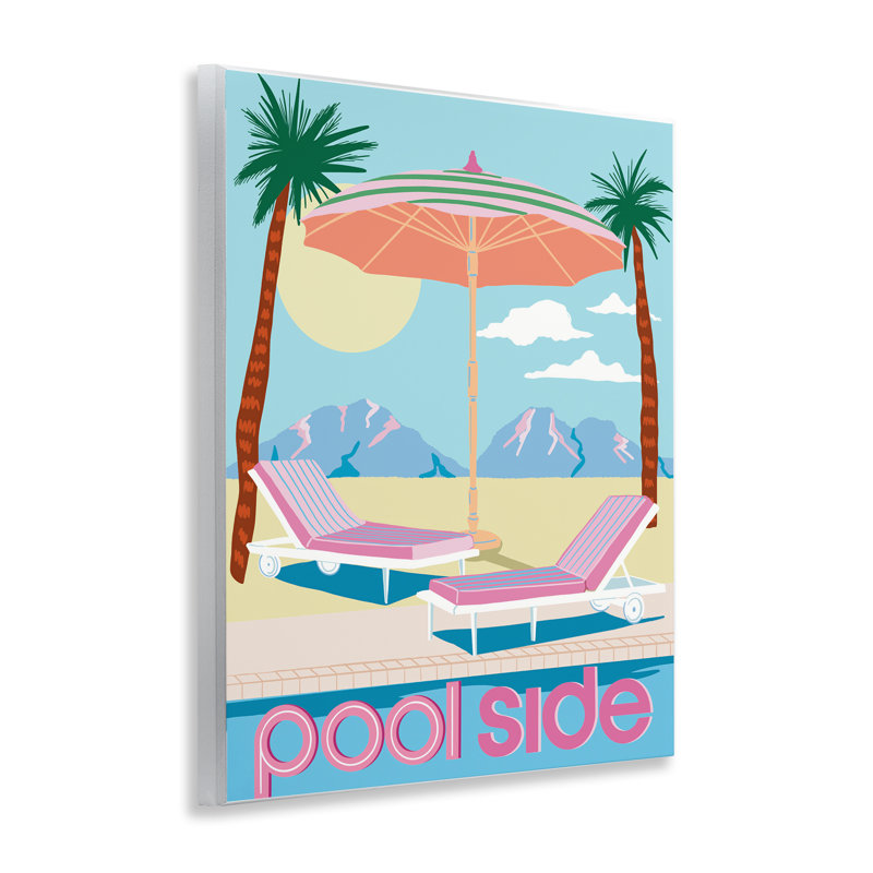  «Preppy Coastal Poolside Wall Art» par Jo Reid