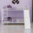 Sturdy Metal Bunk Bed Frame With Built-In Slide, Ladder, Fence And Door-1608630235