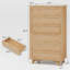 Commode 6 tiroirs en rotin