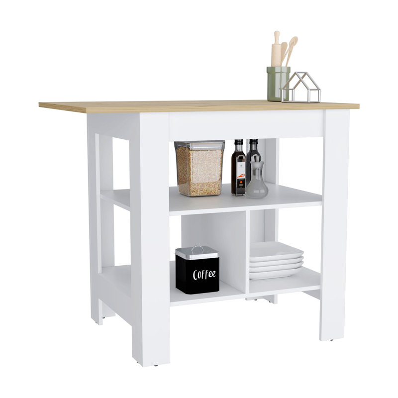 Kitchen Island, Pompeya, White, Width X 40
