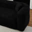 Canapé modulaire moderne en L en chenille noire pour salon