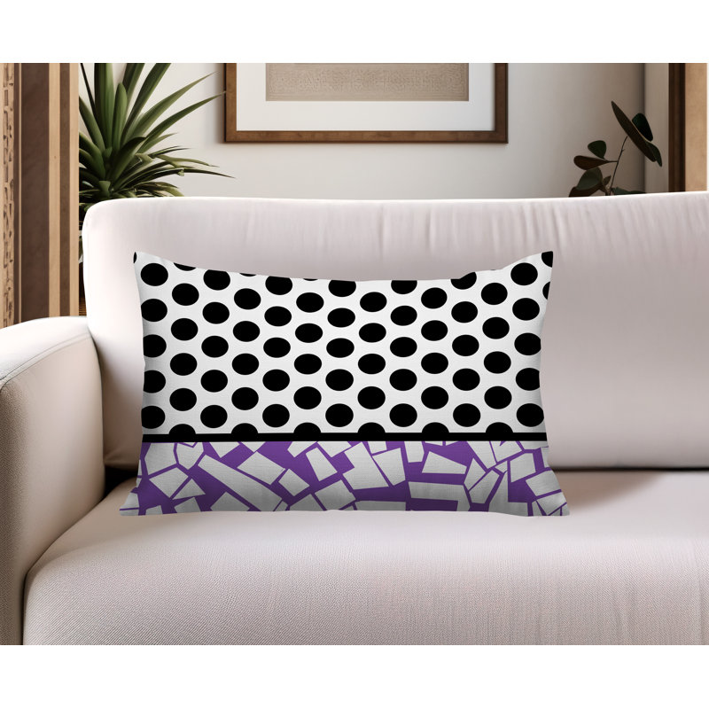 Oreiller rectangulaire réversible intérieur / extérieur Miva, Mauve, Rectangulaire H 14 po x l 20 po
