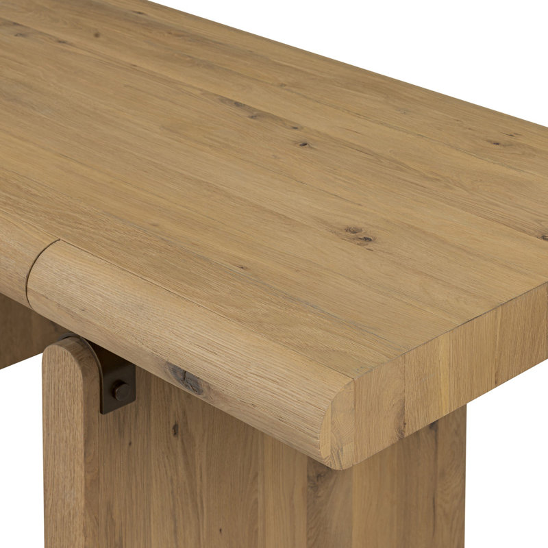Cleo Desk-Worn Black Oak, Light Natural Oak