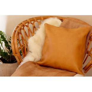 Housse de coussin en cuir Aden