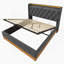 Upholstered bed, 360 surround LED function, Buttons/Apps/Remote Control, hydraulic storage bed-1661893787