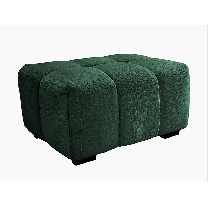 Green Chenille - Ottoman, Green