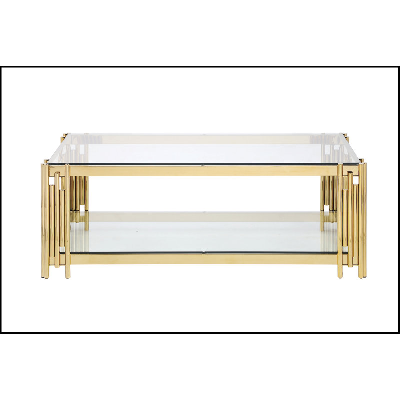 Glass Top Coffee Table, Transparent