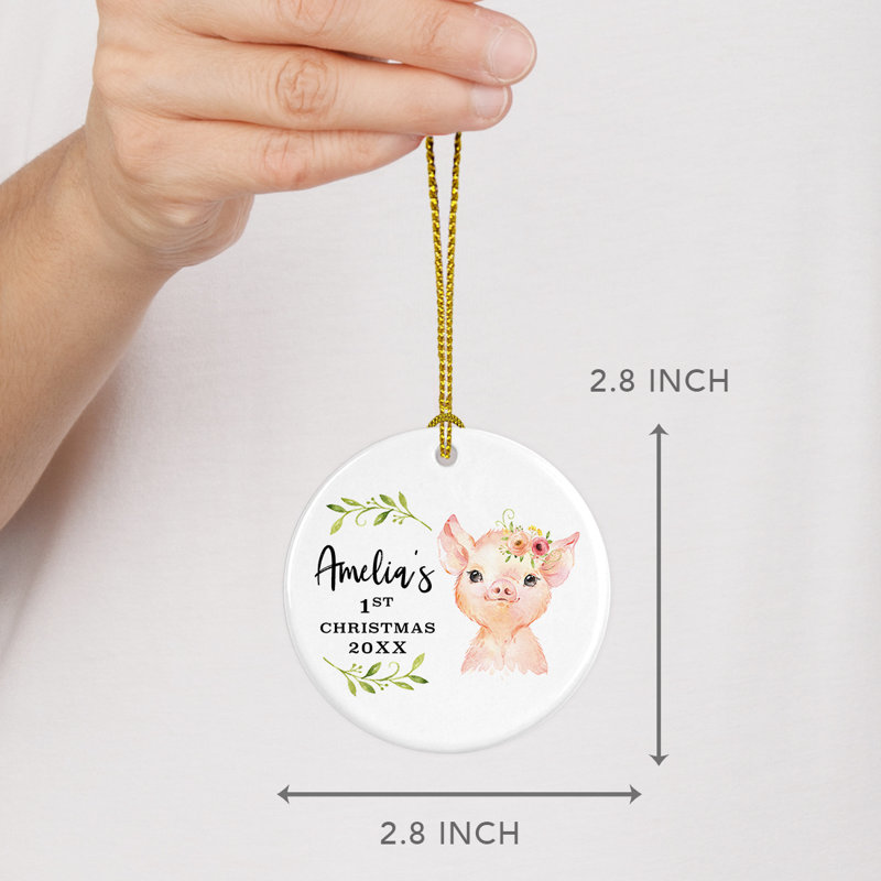 Ornement en forme de boule de porcelet