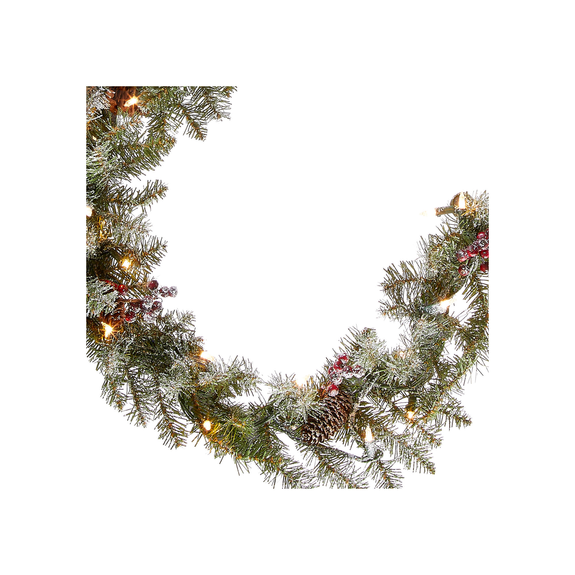 The Holiday Aisle® 9ft. Dunhill Fir Garland with Clear Lights
