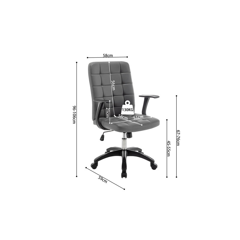 Ponsell Office Chair, Grey