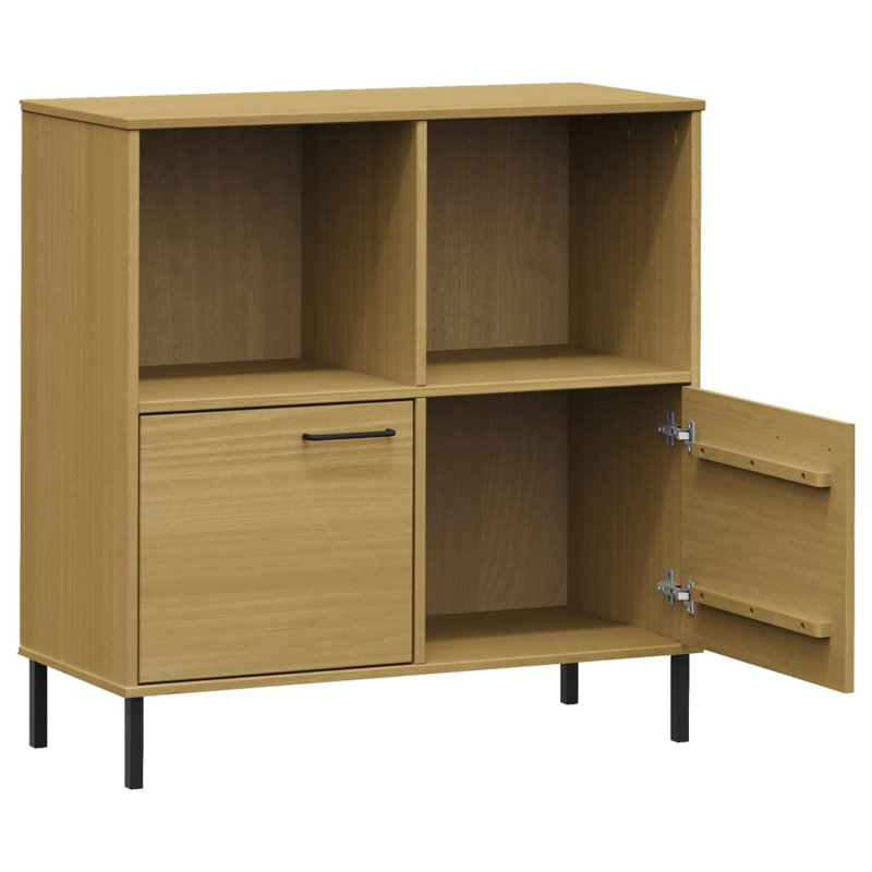 Lemineur 90.5 cm H x 90 cm W Solid Wood Cube Bookcase, Brown