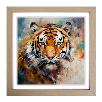 Tiger No.1 - Single Picture Frame Print on Wood
