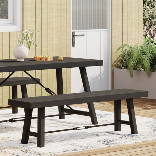 Union Rustic Testwuide Metal Outdoor Bench & Reviews | Wayfair