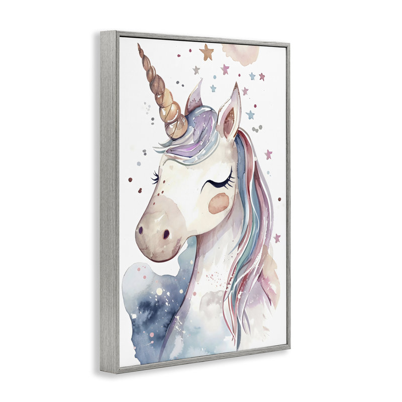 Joli licorne sous les étoiles, estampe numérique, design by Creative Studio, Estampe numérique Farmhouse, H 24 po x l 16 po