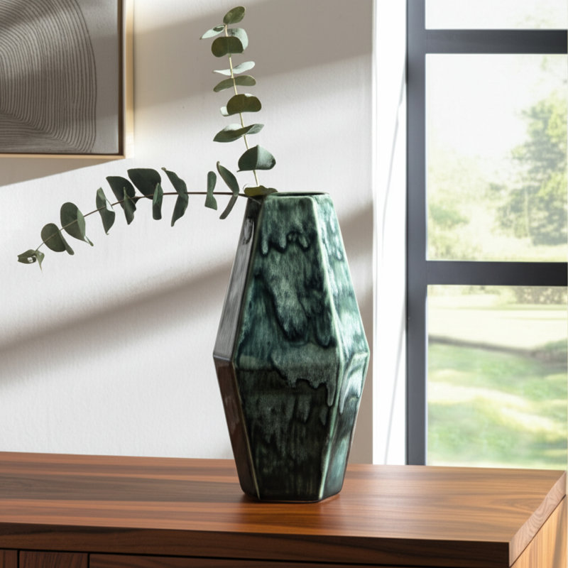 Vase Hosley, 12", Marbre