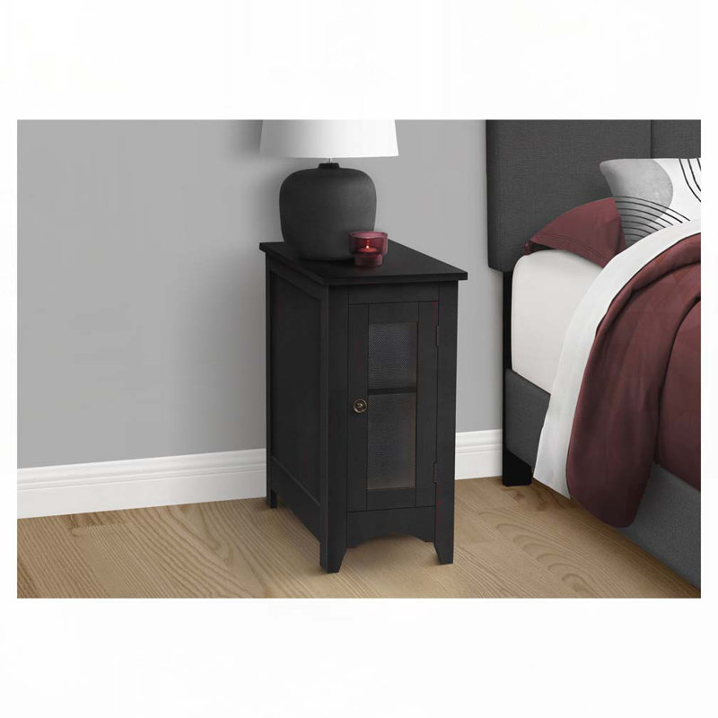 Storage Accent Table, End, Side Table, Nightstand, Black