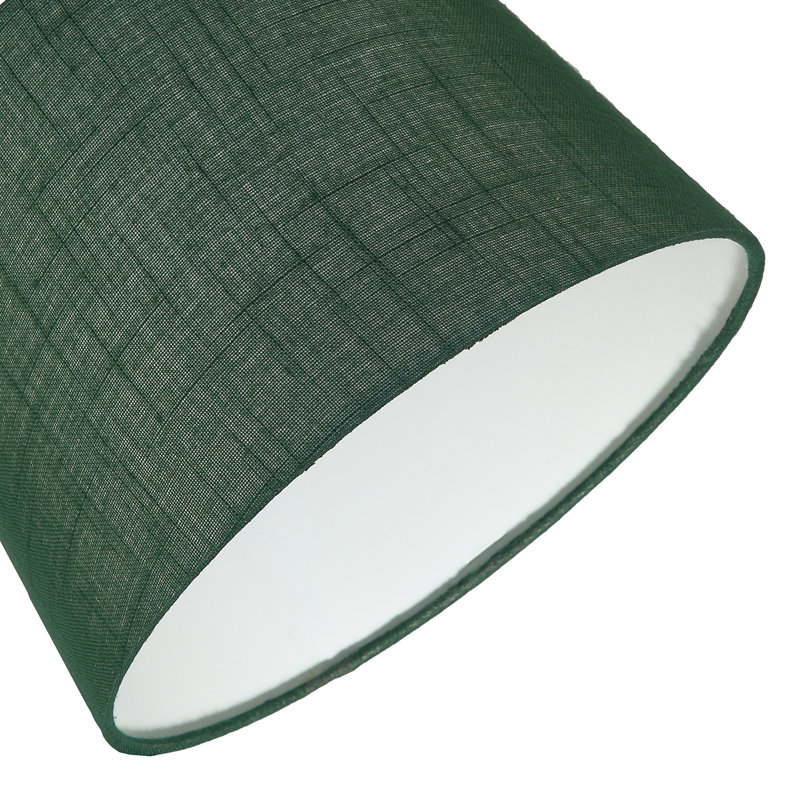 18cm H Linen Drum Lamp Shade ( No Direct Attachment Method ), Green