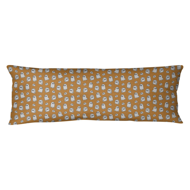 Oreiller rectangulaire, Bourre en polyester, Molleton moelleux, Orange