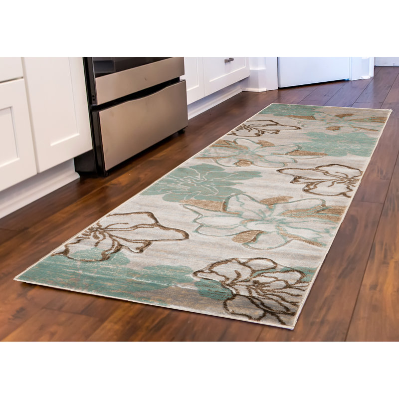 Tapis ivoire Carlee, Tapis de couloir 2 pi 6 po x 8 pi