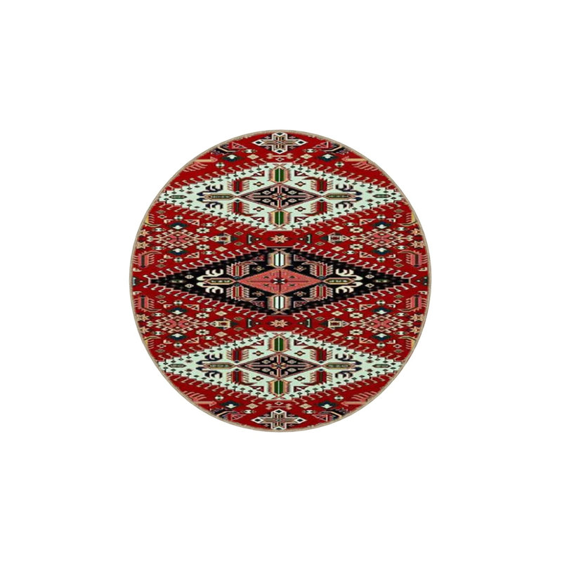 Diamond Patterned Traditional Geometric Decorative And Woven Based Washable Carpet, Rectangle 2'4" x 4'