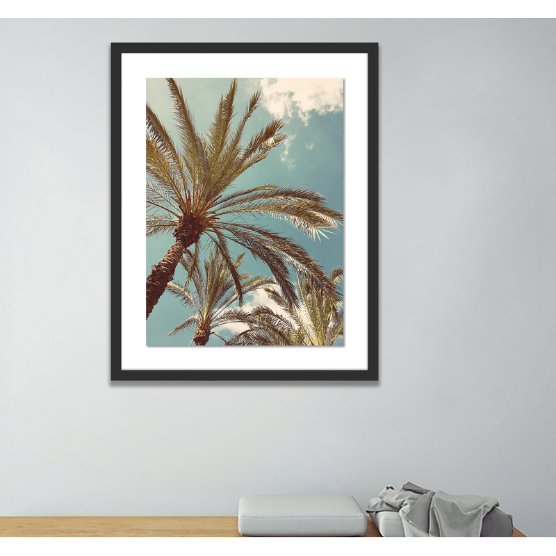 Palm II Print by Vitaliy Paykov, Black, 40" H x 32" W x 2.5" D