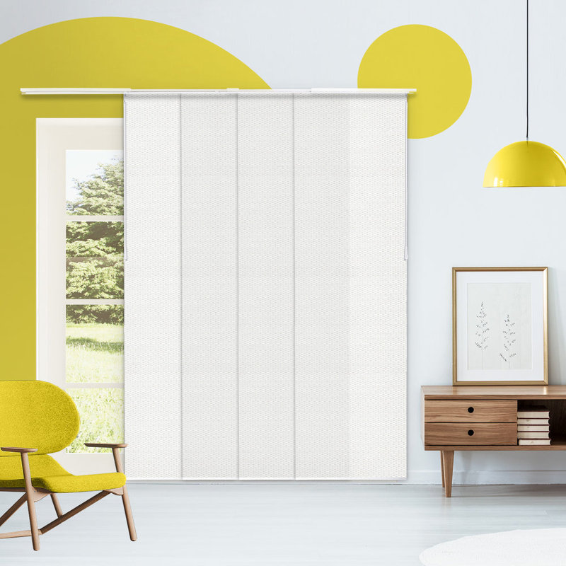Adjustable Vertical Sliding Panel Track Blinds, Wilshire White