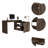 2-Shelf L-Shaped Writing Desk Dark Brown-2071627001