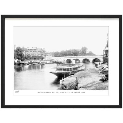 Maidenhead, Bridge And Riviera Hotel 1898 by Francis Frith - Single Picture Frame Print