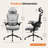 Desk and Chair Set: L-Shaped Computer Desk and Mesh Office Chair-111605634