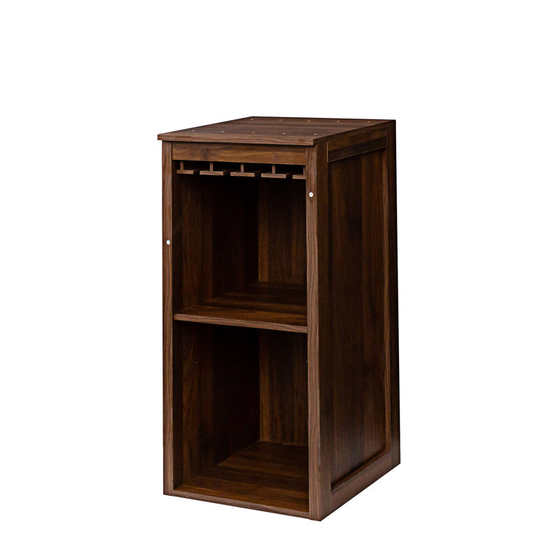 Bar à vin modulaire avec tablettes de rangement et huche pour salle à manger Rentsch, Noyer