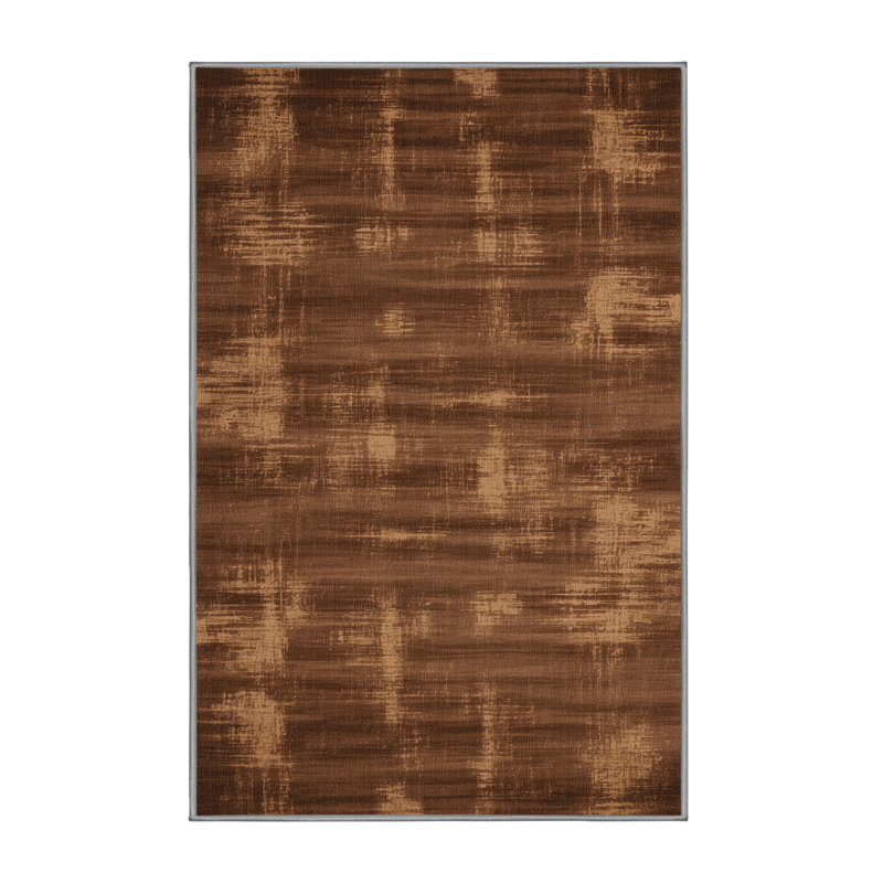 Tapis abstrait lavable à la machine, Rectangle 5 pi x 8 pi