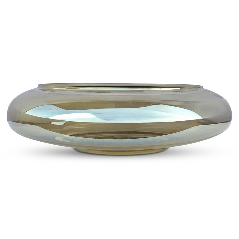 Polene Glass Bowl Small Smoky Brown, 3.5" H x 16" W x 16" D