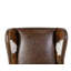 Fauteuil à oreilles en cuir avec détails en peau de vache