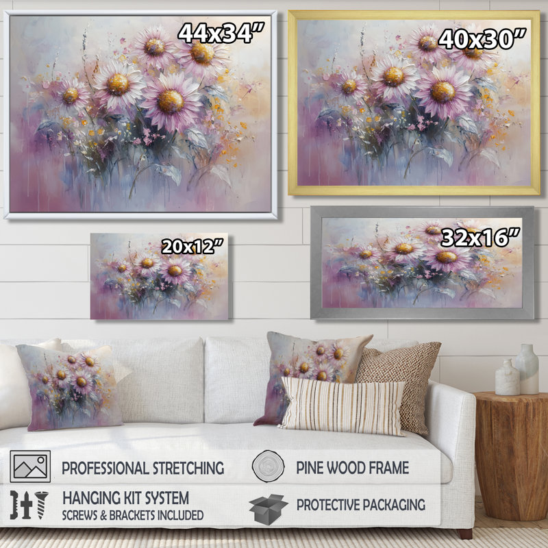 Illya - Floral Wall Art, Reproduction encadrée d'une seule photo, Noir, noir, noir, noir, H 12 po x l 20 po