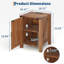Table de chevet avec station de charge USB - Table de bout rustique 18 po avec porte de grange coulissante, tablette réglable, rangement à deux niveaux - Chambre / salon-588269883