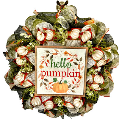 Couronne de récolte Hello Pumpkin